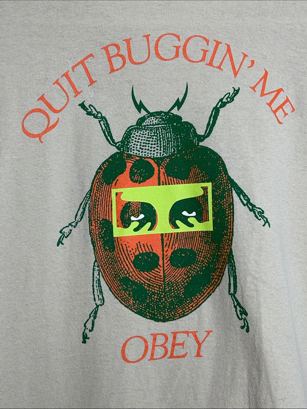 Men’s OBEY QUIT BUGGIN’ ME Graphic Tee Shirt Size XL